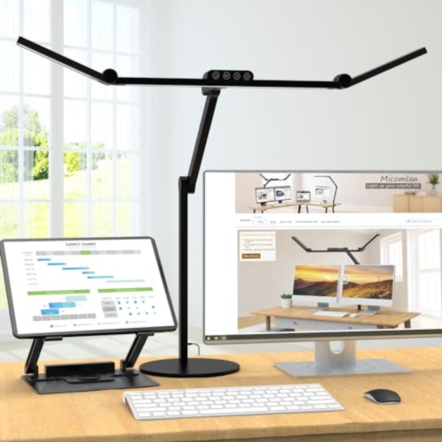 Home Office Lamp - Lampa biurkowa architekta z oświetleniem nastrojowym,