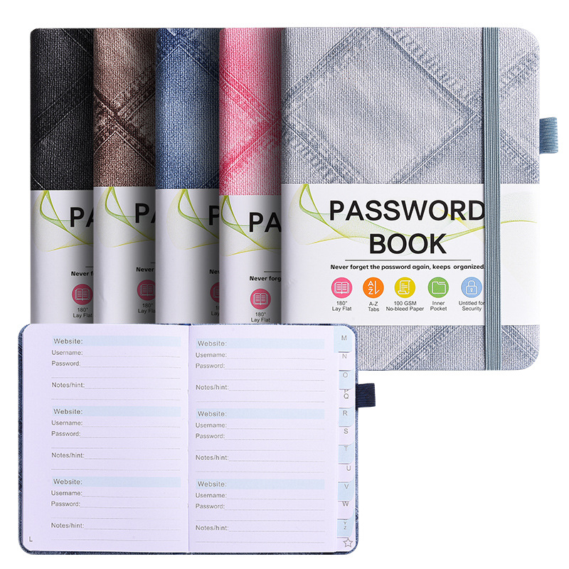 Home Office Phone Number - Notes z teksturą denimu B6 z