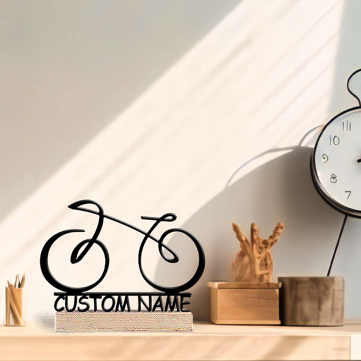 Home Office Gifts - 1 szt. Personalizowana, nowoczesna ozdoba rowerowa