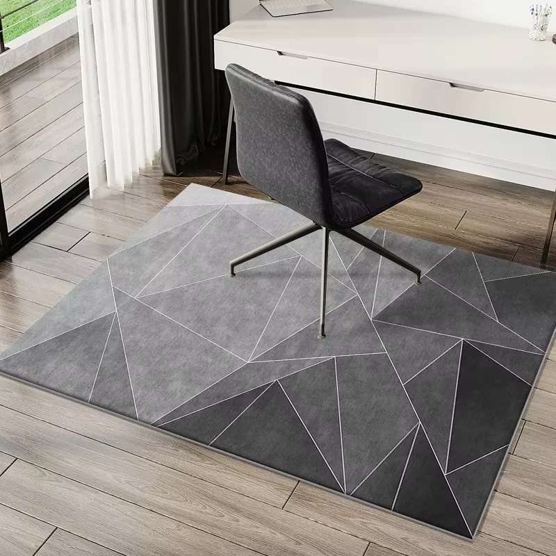 Home Office Rug - VIKAMA Nowoczesna Geometryczna Mata Pod Krzesło
