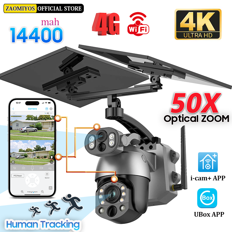 Home Office Zoom - Kamera słoneczna 4K 50X ZOOM 10MP