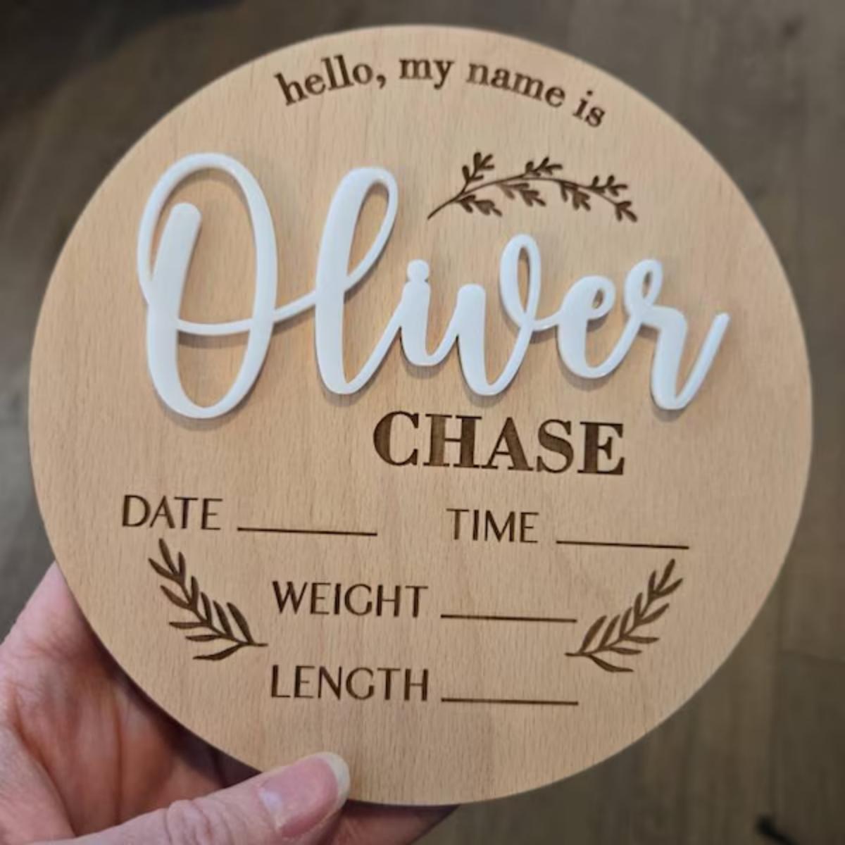 Home Office Gifts - 1 szt. Personalizowany drewniany znaczek z
