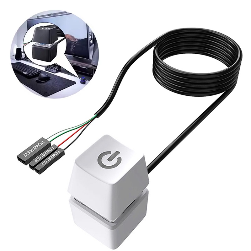 Home Office Programmer - Przycisk LED 1.8m do komputera stacjonarnego,