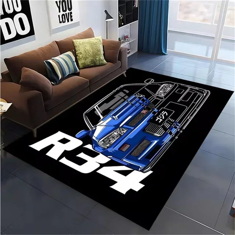 Home Office Rug - Klasyczny dywan z nadrukiem samochodu wyścigowego