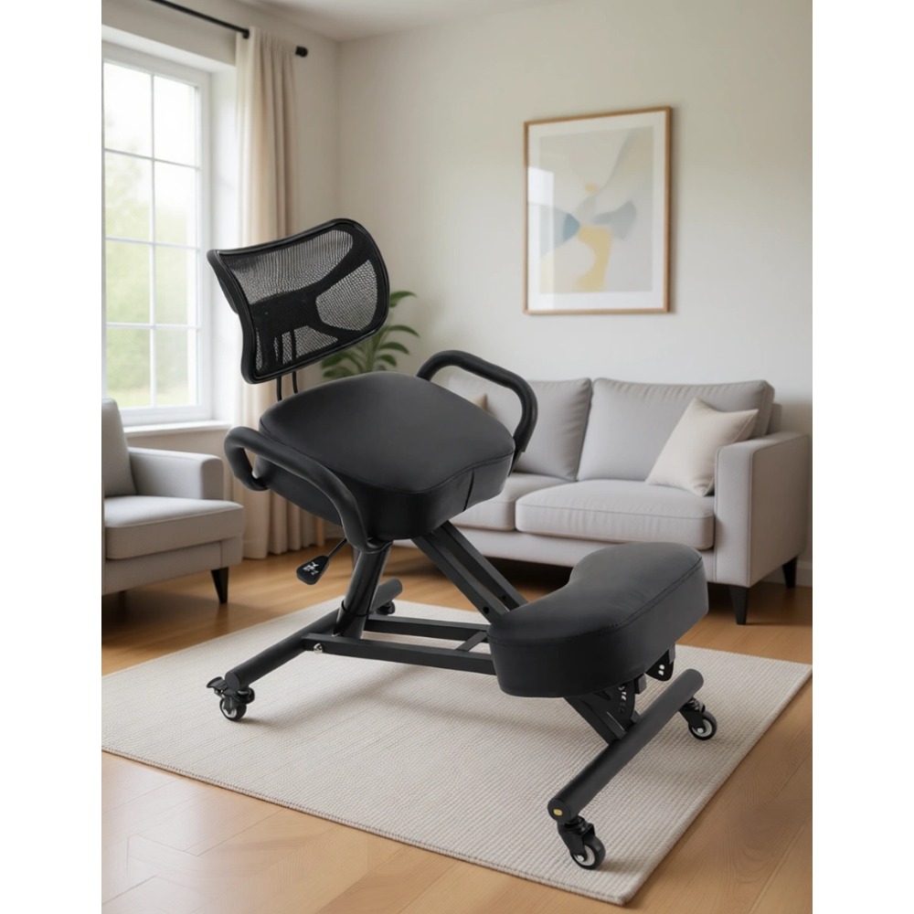 Home Office Chair - Ergonomiczne krzesło klęcznik z oparciem, stołek