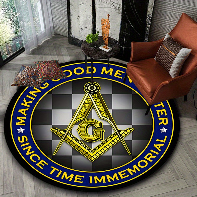 Home Office Rug - Dywan Flanelowy z Logo G, Kompasem