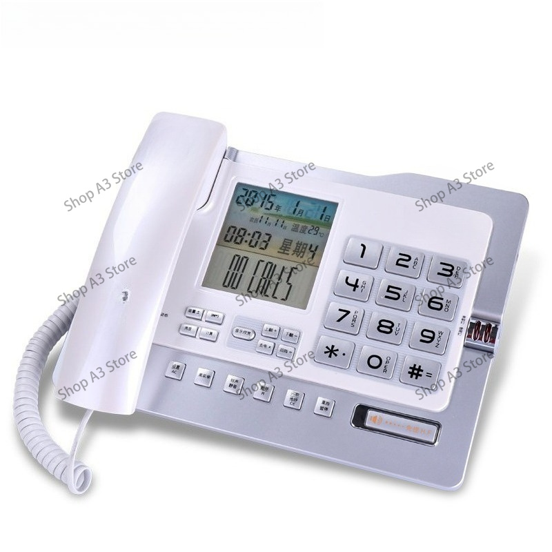 Home Office Phone Number - G026 Telefon stacjonarny do biura/domu, czarny,