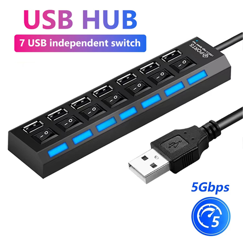 Home Office Programmer - Rozdzielacz USB 2.0 z 7 portami