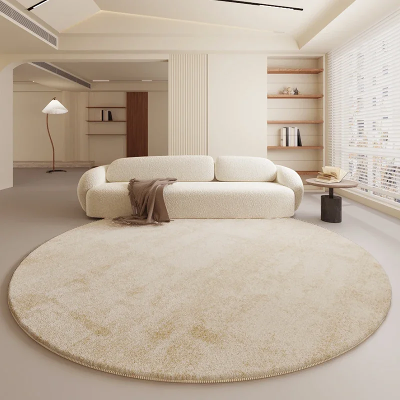 Home Office Rug - Dekoracja sypialni w stylu kremowym Okrągły