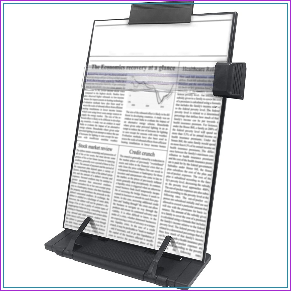 Document Holder Stand - Regulowany, 7-pozycyjny stojak na dokumenty na